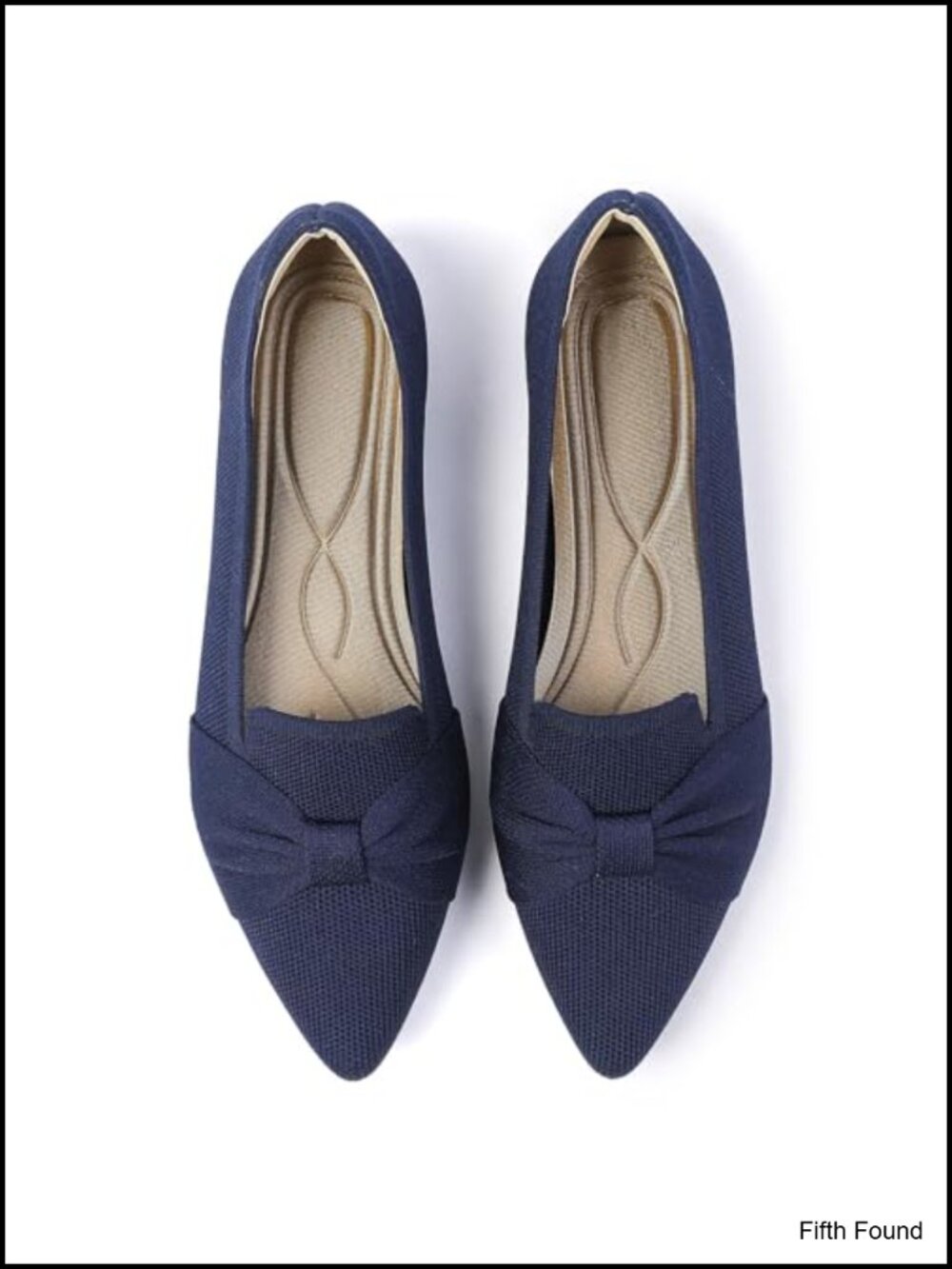 Pointed Toe Knit Ballet Flats Comfortable Casual Walking Shoes